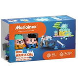 Jucarie Marioinex Construction blocks Mini Waffle - Police car and jewelry shop