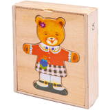 Wooden Teddy bear girl