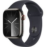 Smartwatch Apple Watch Series 9 GPS + Cellular 41mm Graphite Stainless Steel Case with Midnight Sport Band - S/M