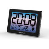 Serioux Ceas termometru higometru de camera TH86145, temperatura interioara, afisare ora, calendar, faza lunii, alarma, baterii: 3x baterii AAA (nu sunt incluse)