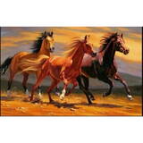 Diamond mosaic 40x80 - Running horses