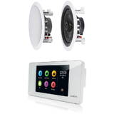 DSPPA Amplificator de perete cu touchscreen 2x20W DM838 cu Wi-Fi, BT + 2 Boxe de tavan Hi-Fi Inakustik Ambientone R1