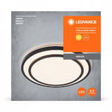 LEDVANCE Plafoniera LED Orbis Berlin 490, 36W, 4700 lm, lumina calda (3000K), IP20, Ø49cm, metal/plastic, Negru