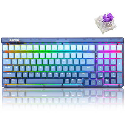 Tastatura Redragon Gaming Garen Pro RGB Outemu Purple Switch Mecanica