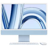 iMac 24 inch 4.5K Retina, Procesor M3, 8GB RAM, 256GB SSD, 8 core GPU, macOS Sonoma, INT keyboard, Blue