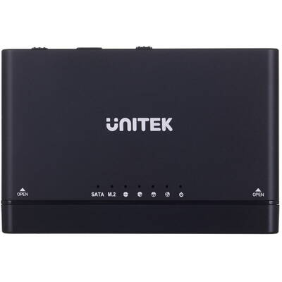 Enclosure Unitek S1222A cable gender changer USB 3.2 SATA 2,5/3,5' & M.2 PCIE/NVME Black