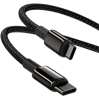 Cablu de date Baseus USB tip C - USB tip C, 100W, 1m, Negru
