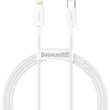 Cablu de date Baseus CATLYS-A02, USB tip C - Lightning, 1m, Alb