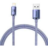 Cablu de date Baseus CAJY000005, USB tip A - Lightning, 2.4A, 1.2m, Violet