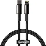 Cablu de date Baseus USB Tip C - Lightning, 20W, 1m,  Negru