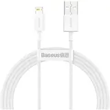 Cablu de date Baseus CALYS-B02, USB - Lightning, 1.5m,  Alb