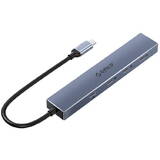 Hub USB Orico DHY-4C 4 port-uri USB 3.2 Gen 2 Gri