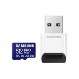 Card de Memorie Samsung microSDXC PRO Plus MB-MD512SB/WW 512GB, Class 10, UHS-I U3, V30, A2 + Adaptor USB