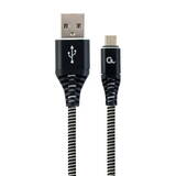 Cablexpert CC-USB2B-AMMBM-2M-BW USB 2.0 USB A Micro-USB B Black