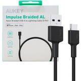 Cablu Date Aukey CB-CD30 USB-C Type-C Power Delivery PD 3A 0.9m Nylon Black
