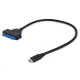 Adaptor Gembird AUS3-03 USB cable 0.2 m 2.0 USB C Black