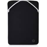 Protective Reversible 14inch Black/Silver Laptop Sleeve