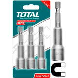 TOTAL SET 3CHEI 10MM -1/4" HEX - 65MM