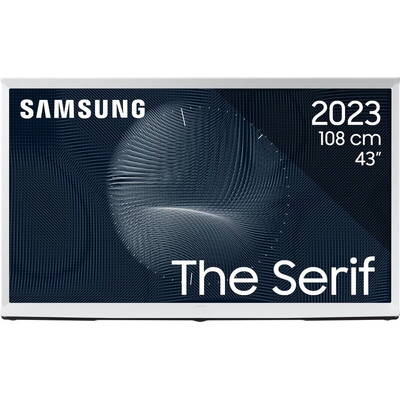 Televizor Samsung The Serif Smart TV QLED QE43LS01BG Seria LS01BG 108cm alb 4K UHD HDR