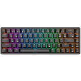 Tastatura Royal Kludge mecanică fără fir RK837 RGB, Brown switch, Negru