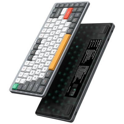 Tastatura BlitzWolf Mecanică BW-Mini75 Red Switch,  Alb / Gri