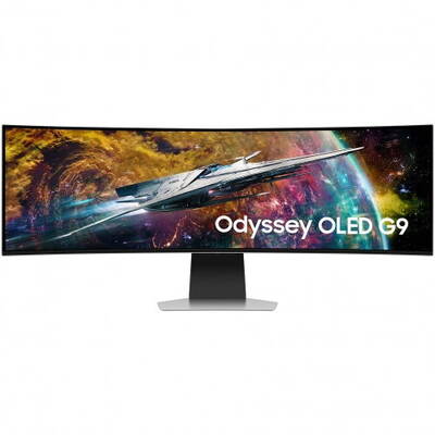 Monitor Samsung QD-OLED Curbat Odyssey G9 LS49CG954SUXEN, 49inch, 5120x1440, 0.03ms GTG, White