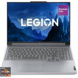 Laptop Lenovo Gaming 16'' Legion Slim 5 16APH8, WQXGA 165Hz G-Sync, Procesor AMD Ryzen 5 7640HS (16M Cache, up to 5.00 GHz), 16GB DDR5, 512GB SSD, GeForce RTX 4060 8GB, No OS, Misty Grey, 3Yr Onsite Premium Care