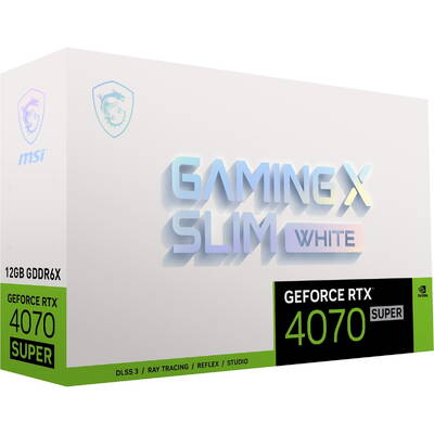 Placa Video MSI GAMING GeForce RTX 4070 SUPER 12G X SLIM WHITE NVIDIA 12 GB GDDR6X