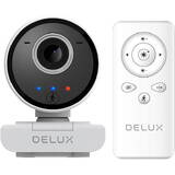 Camera Web Delux inteligentă cu urmărire și microfon încorporat DC07 (alb) 2MP 1920x1080p