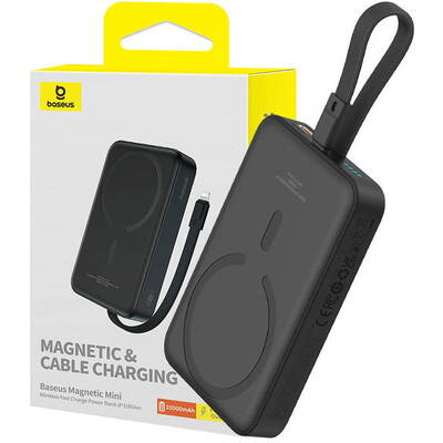 Baterie Externa Baseus Magnetic Mini 10000mAh 20W MagSafe (negru)
