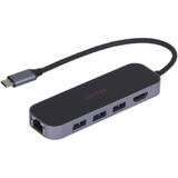 Hub USB Unitek USB-C 3.1,RJ-45,3XUSB-A,HDMI,4K,PD100W