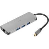 Hub USB IBOX IUH3RJ4K notebook dock/port replicator USB 3.2 Gen 1 (3.1 Gen 1) Type-C Power Delivery 100W Silver
