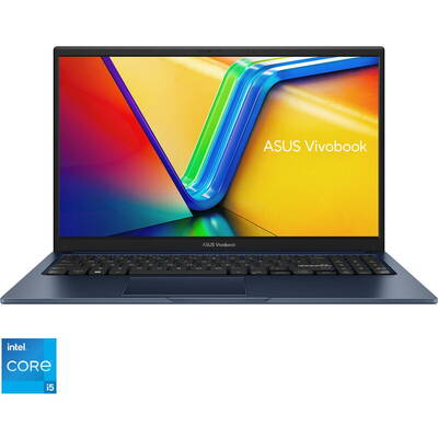 Laptop Asus 15.6'' Vivobook 15 X1504VA, FHD, Procesor Intel Core i5-1335U (12M Cache, up to 4.60 GHz), 16GB DDR4, 512GB SSD, Intel Iris Xe, No OS, Quiet Blue