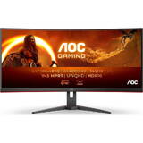 Monitor AOC Gaming VA LED 34" CU34G2XE/BK, UWQHD (3440x1440), Ecran Curbat, Boxe, 144 Hz,1 ms, Negru/Rosu