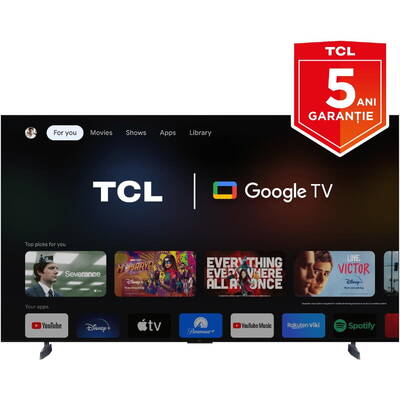 Televizor TCL QLED Mini LED 248 cm (98") 98X955, Smart Google TV, Ultra HD 4K, WiFi, CI+ Clasa G (Model 2023)