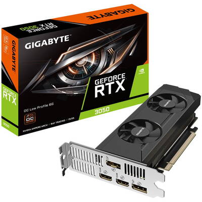 Placa Video GIGABYTE GeForce RTX 3050 Low Profile 6GB GDDR6 96-bit