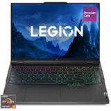 Laptop Lenovo Gaming 16'' Legion Pro 7 16ARX8H, WQXGA IPS 240Hz G-Sync, Procesor AMD Ryzen 9 7945HX (64M Cache, up to 5.4 GHz), 32GB DDR5, 1TB SSD, GeForce RTX 4090 16GB, No OS, Onyx Grey, 3Yr Onsite Premium Care