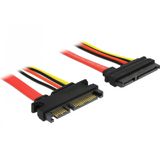 4World Cablu HDD | 22pin SATA (F) - 22pin SATA (M) | 50cm | negru