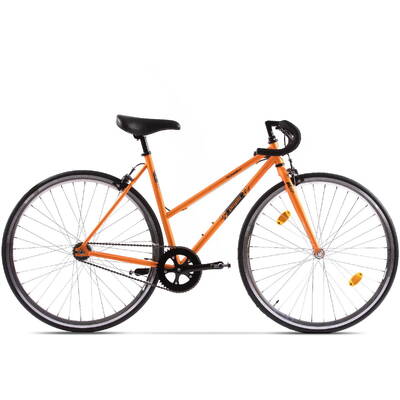 Pegas Bicicleta Clasic 2S Drop Lady, cadru CrMo 19.5inch, 2 viteze, roti 28inch, culoare portocaliu