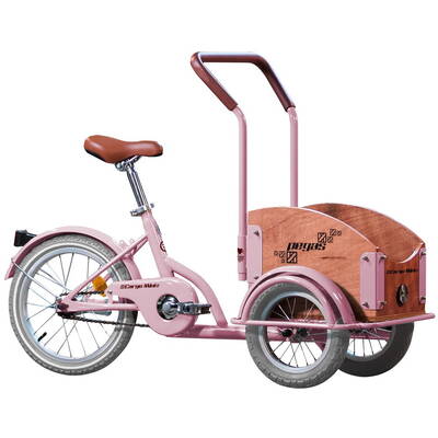 Pegas Bicicleta copii Mini Cargo, 1S, cadru otel 7inch, 1 viteza, roti F/S 12-16inch, roz bujor