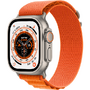 Smartwatch Apple Watch Ultra, 49mm Titanium cu Orange Alpine Loop Small, GPS + Cellular