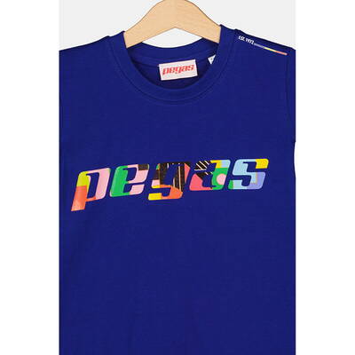 Pegas TRICOU  LOGO MULTICOLOR COPII  ROYAL BLU