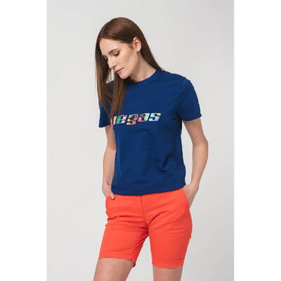 Pegas TRICOU  LOGO MULTICOLOR FEMEI  ROYAL BLU