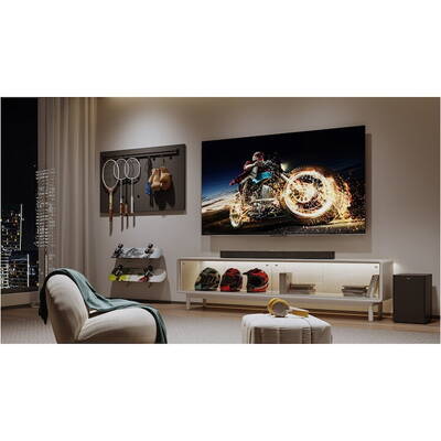 Televizor TCL LED Smart TV 75C745 Seria C745 189cm gri-negru 4K UHD HDR