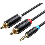 Vention Cablu Adaptor audio 3,5 mm mascul la 2x mascul RCA BCLBL 10m Negru