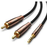 UGREEN Cablu RCA AV170 (Cinch) mufă 3,5 mm, 2 m (negru)
