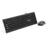 OKM-09 - Tastatura, USB, Black + Mouse Optic, USB, Black