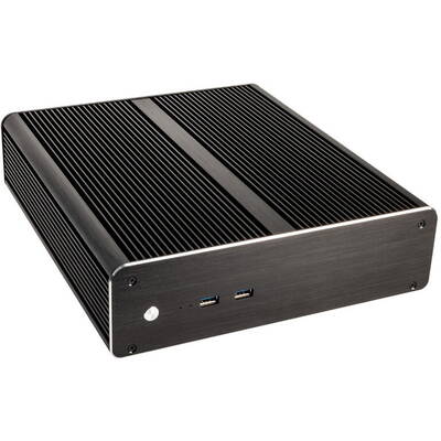 Carcasa PC Akasa Euler M Fanless Mini-ITX, sursa de alimentare 80W, OEM - negru