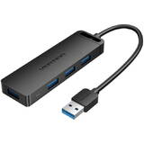 Hub USB Vention USB 3.0 4-Port with Power Supply CHLBB 0.15m, Black