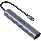 Hub USB Mokin cu 10 Gbps 4 porturi USB-C (argintiu)